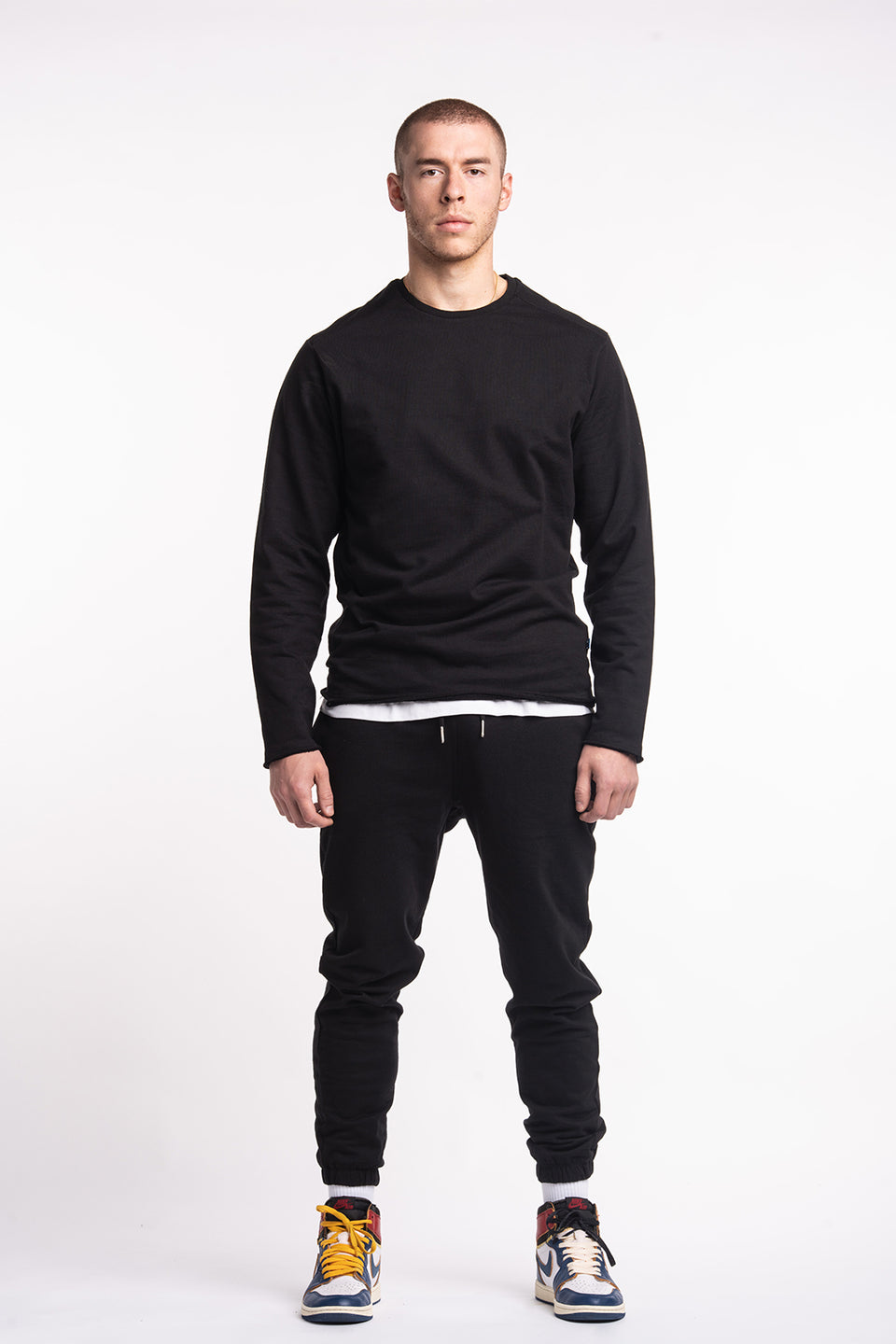 LS Raw Crew Sweater