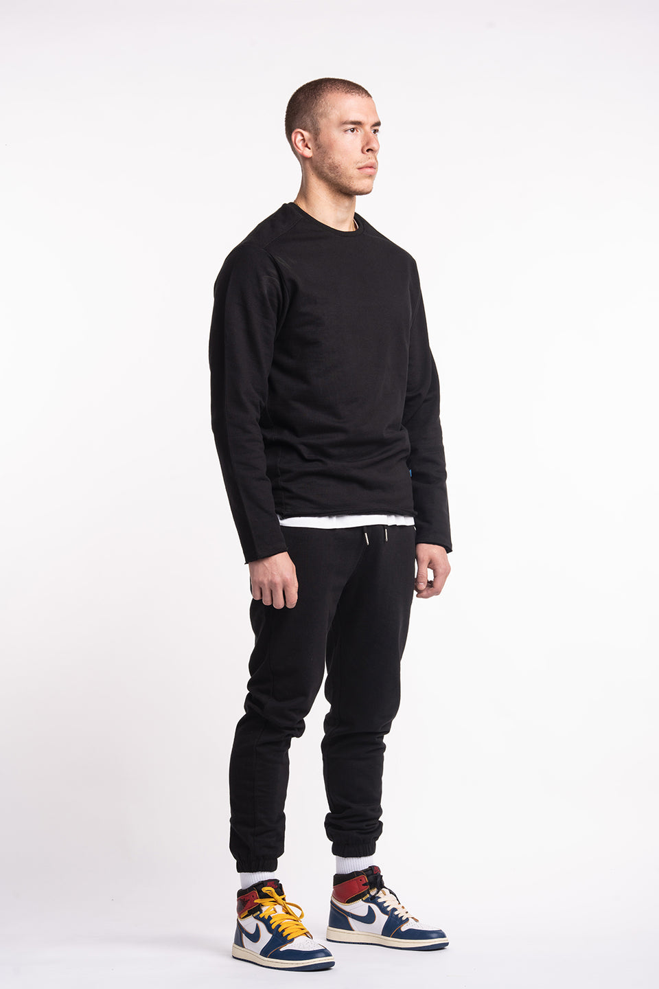 LS Raw Crew Sweater